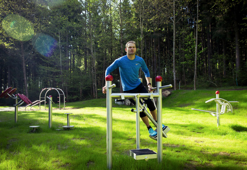 Bewegungspark mit Fitnessparcours - Vortuna Gesundheitsresort Bad Leonfelden